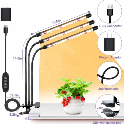 Seed Starting Grow Lights — Full Spectrum, 2 Pack